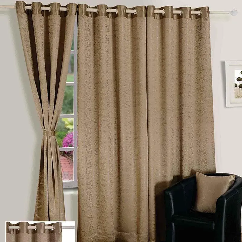 Swayam Earthy Brown Curtain media 1