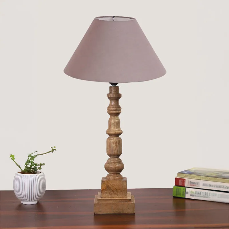 Cotin II Arbor Wooden Table Lamp - Grey,Brown media 3