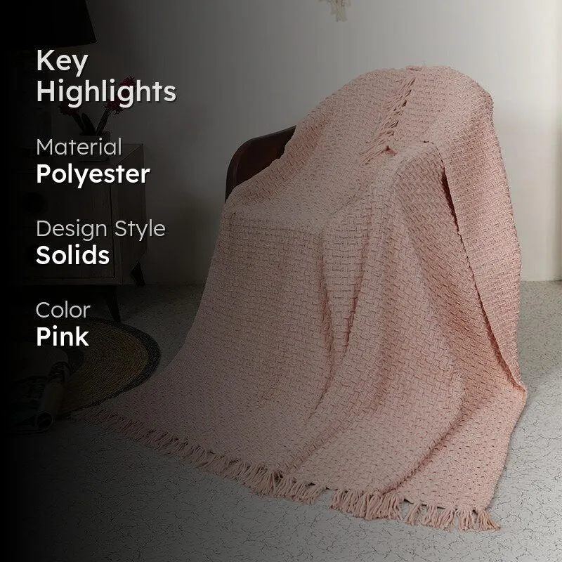Cozy Loom Throw - Pink media 2