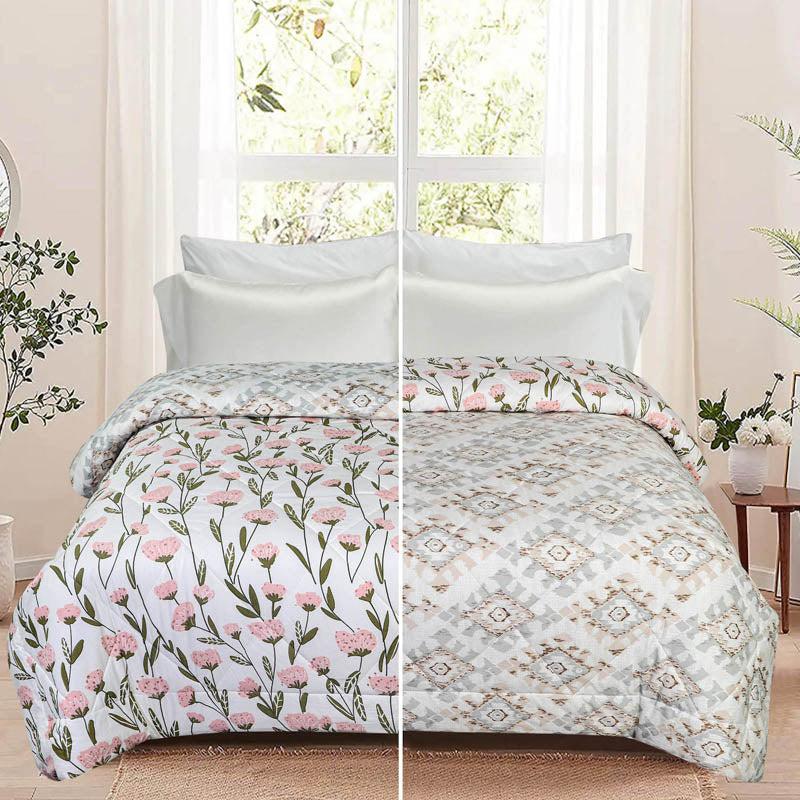 Adelle Floral Reversible Microfiber Comforter - 220 GSM media 4
