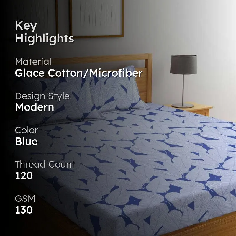 Hallie Printed Microfiber Bedsheet - 130 GSM media 2