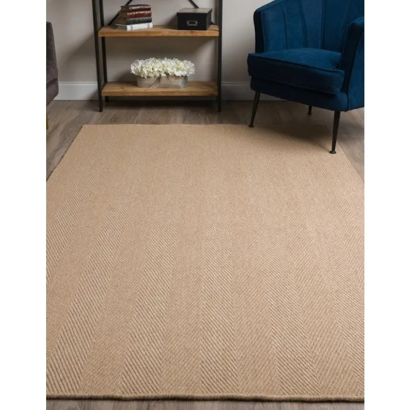 Handloom Hand Loomed Haven Wool Rug - Beige media 3