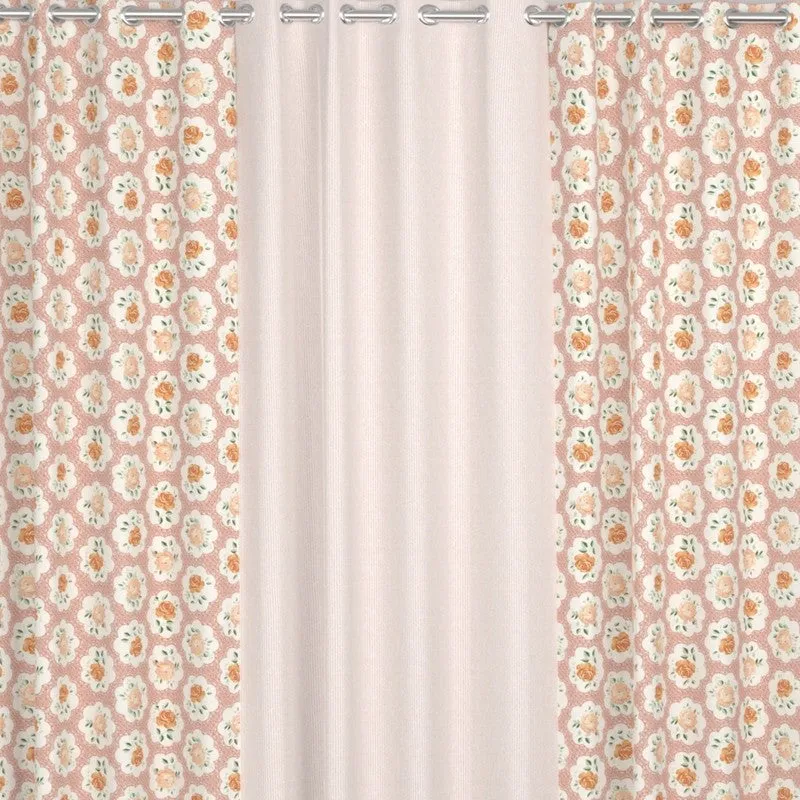 Petal Enchant Drape Curtains (Pink) - Set of Three media 6