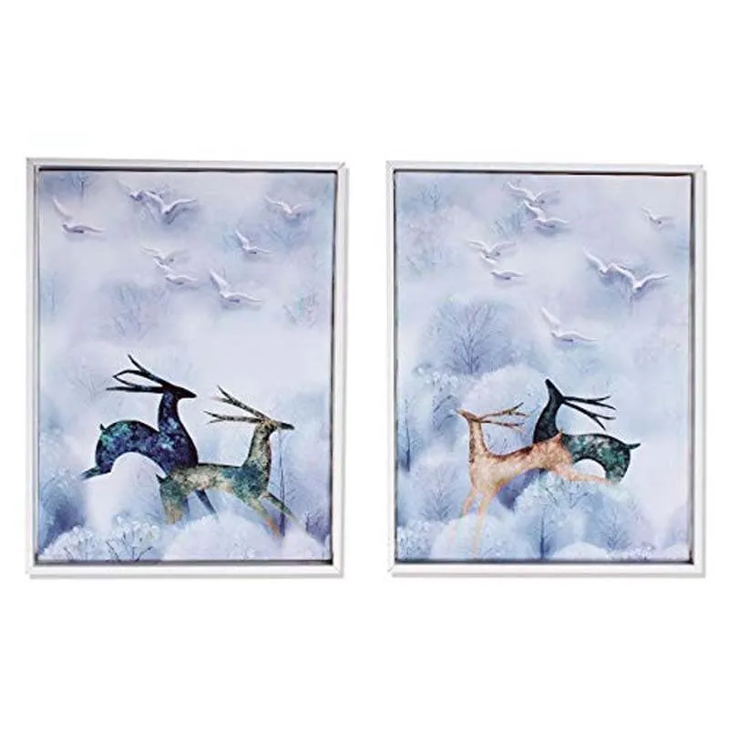 Surreal Deers Wall Art - Set Of Two media 4