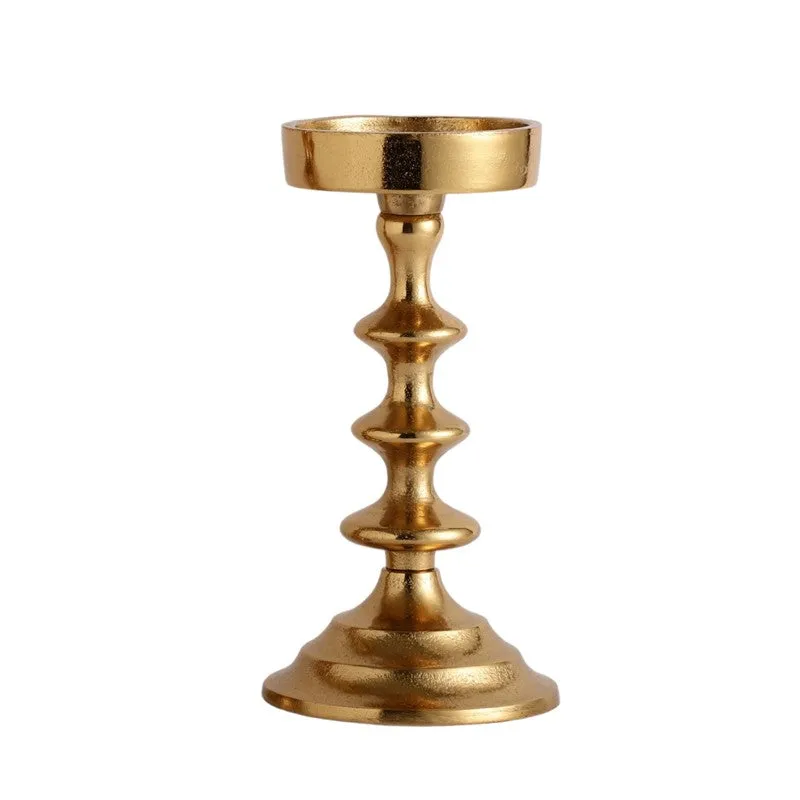 Elegant Pedestal Candle Holder - Gold media 4
