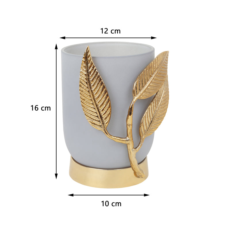 Gemma Glass Vase - Grey & Gold media 6