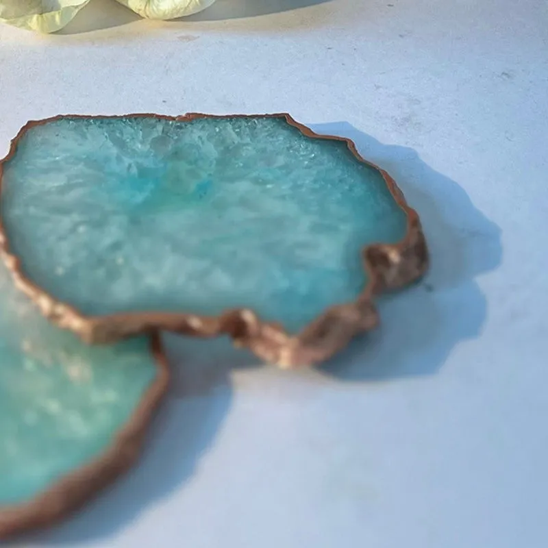 Verve Luxe Agate Coaster (Turquoise) - Set Of Two media 5
