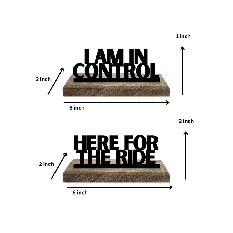 Here For The Ride Typography Showpiece - Set Of Two media 5