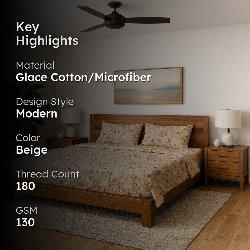 Floralista Microfiber Bedsheet  - 130 GSM media 2