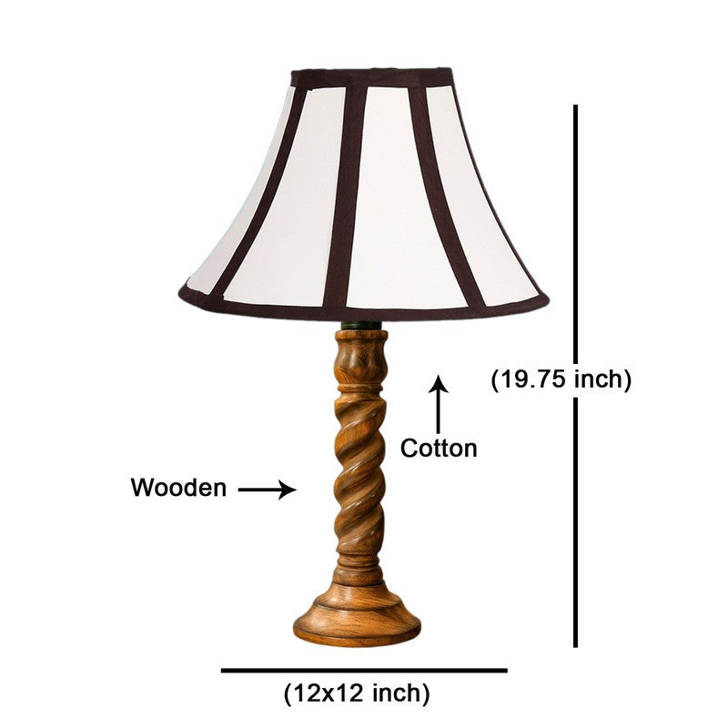 Elvane Lumo Wooden Table Lamp - White media 8