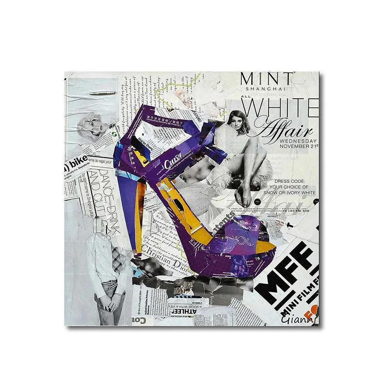 Puple Play Canvas Wall Painting media 3