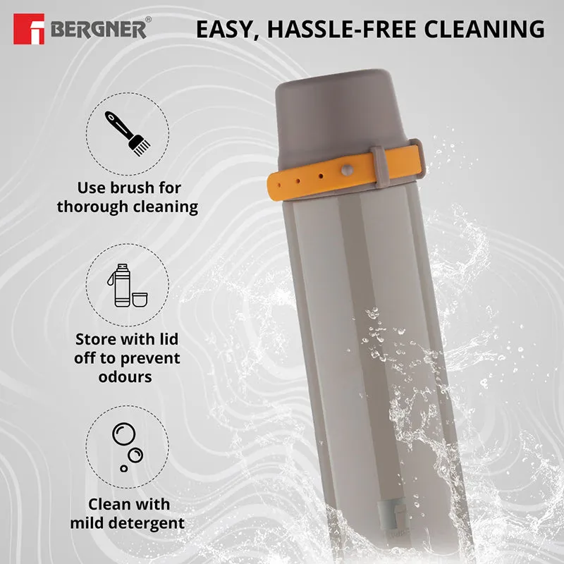 Bergner Silque Double Walled Hot & Cold Flask (Brown) - 500 mL media 7