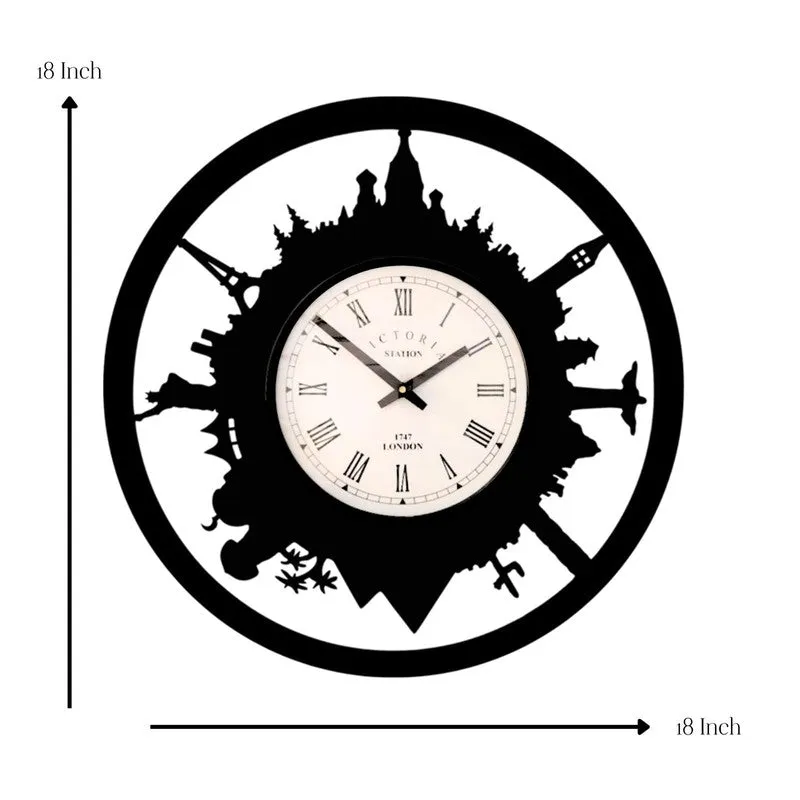 Wonders Steel Analog Wall Clock - Black media 7