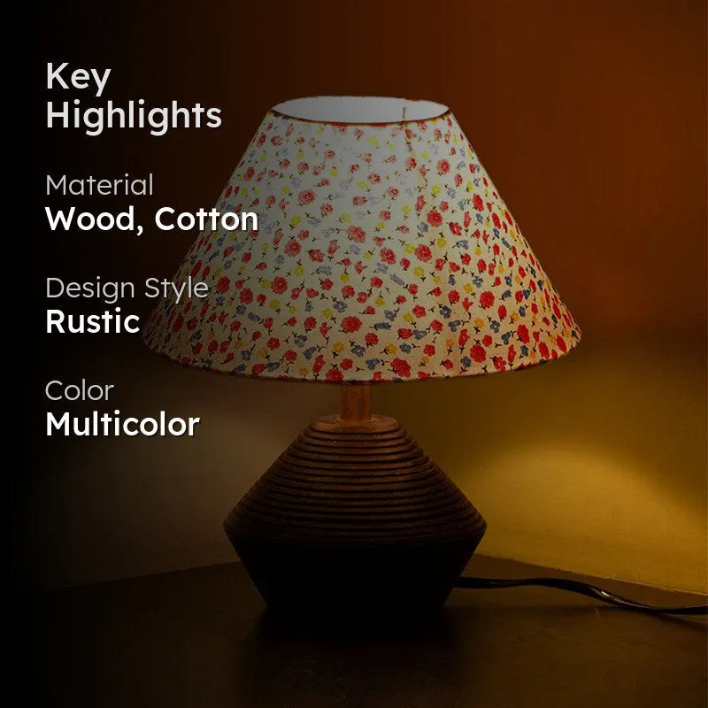 Color Splash Cone Wooden Table Lamp - Multicolor media 2