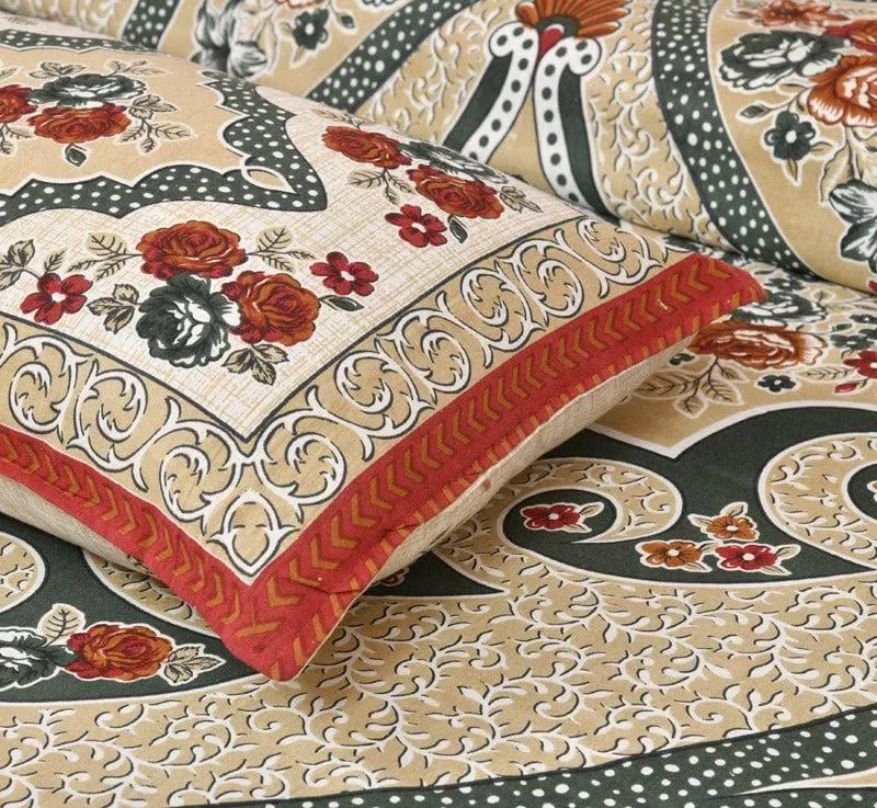 Simayaa Printed Cotton Bedsheet (Red) - 160 TC media 6