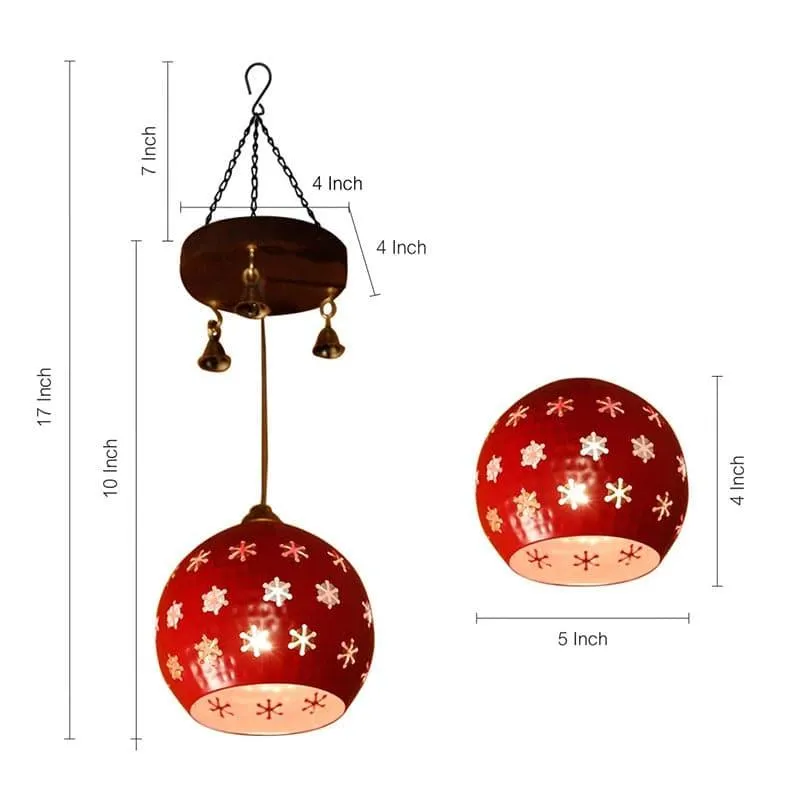 Dome Drova Metal Ceiling Lamp - Red media 5