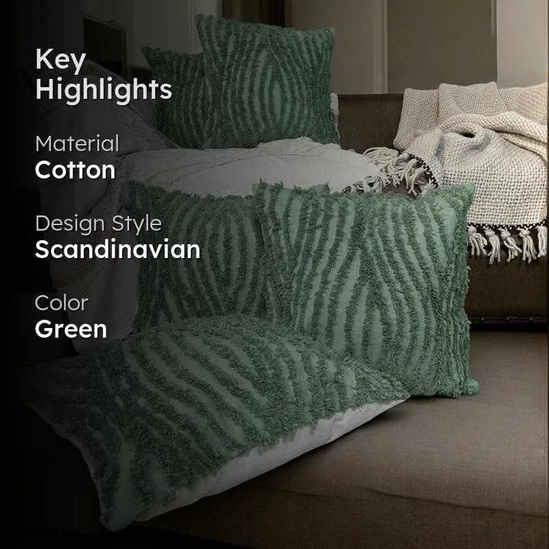 Sage Rest Tufted Cushion Cover Set - Set Of Five media 2