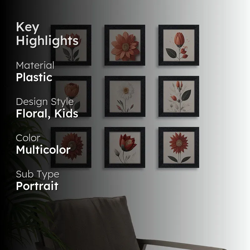 Nagma Flora Wall Art - Set Of Nine media 2
