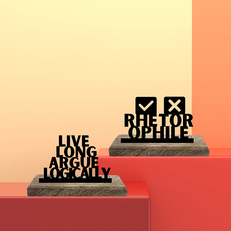 Rhetorophile Showpiece - Set Of Two