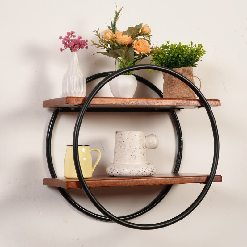 Astiron Boho Wall Mounted Rack with Wooden Shelves media 3