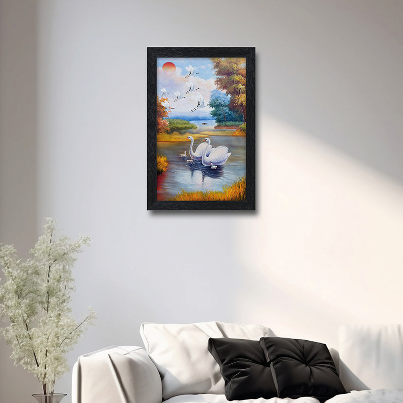 Swan Lake Wall Painting