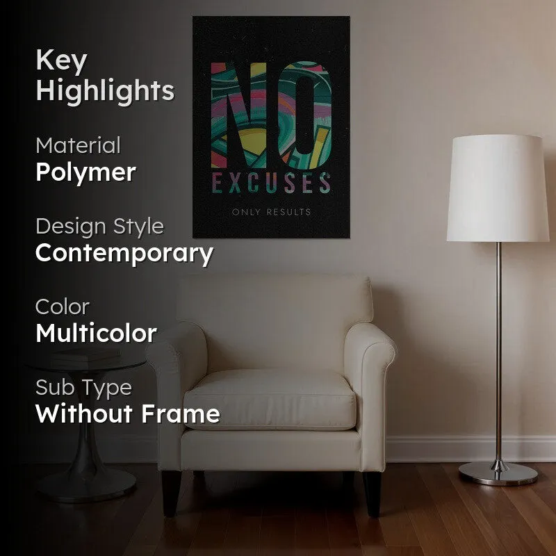 No Excuses Vibes Wall Poster media 2