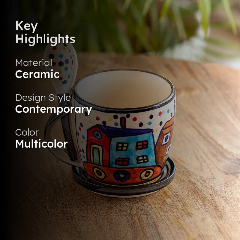 Coastal Ceramic Coffee Mug (300 mL Each) - Three Piece Set media 2