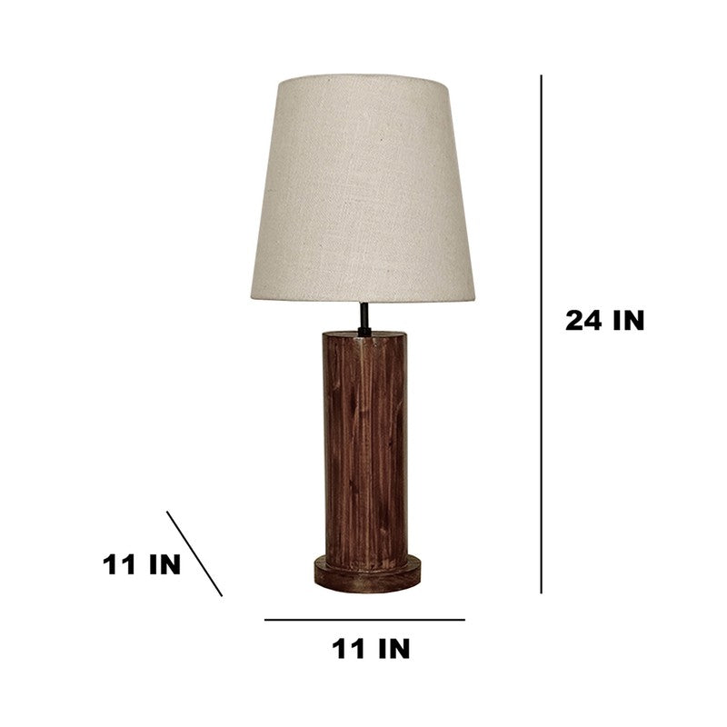 Imago Jute Table Lamp - Brown,White media 7