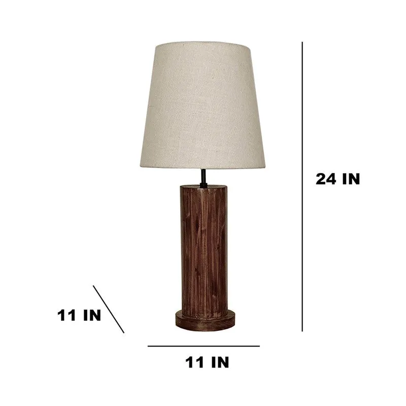 Imago Jute Table Lamp - Brown,White media 7