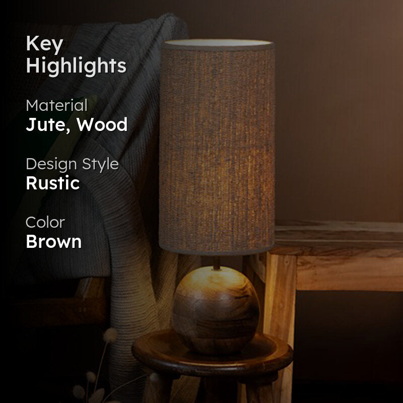 Fig Living Weave Jute Table Lamp - Brown image 2