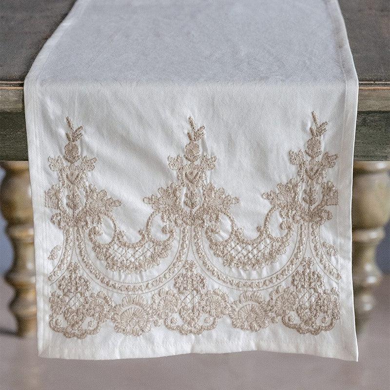 Roshanara Cotton Table Runner - Beige media 4
