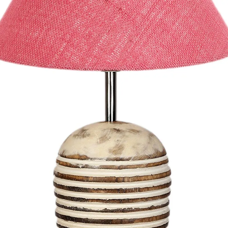 Lumexa Cotton Table Lamp With Wooden Base - Pink media 8