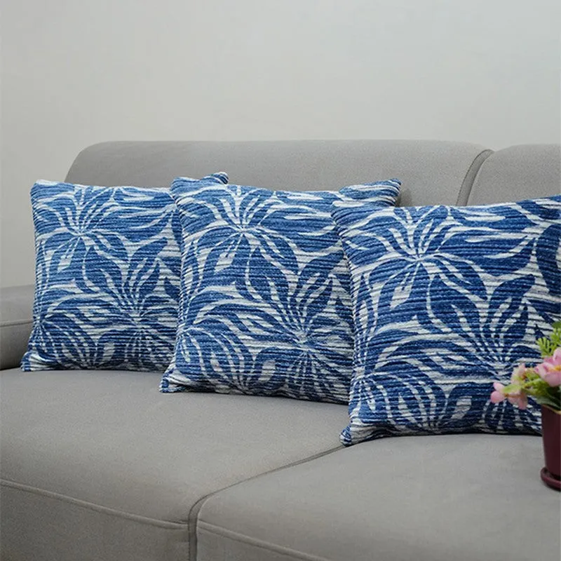 PetalReverie Cushion Cover (Blue) - Set Of Three media 4