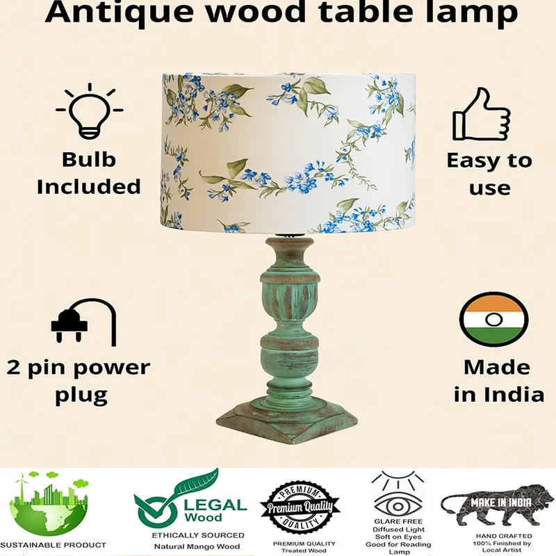 FloralEcho Wooden Table Lamp media 4