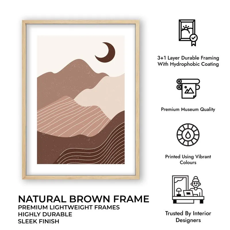 Pastel Solitude Canvas Wall Painting With Brown Frame media 10