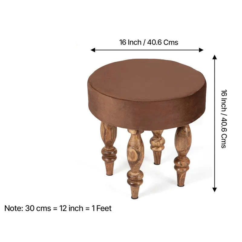 Aviro Sheesham Wooden Bench with Stools (Brown) - Three Piece Set media 12