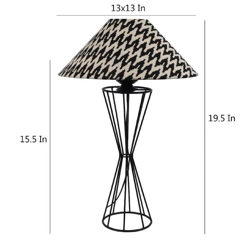 Chevronic Briar Fabric Table Lamp - Black,White media 5