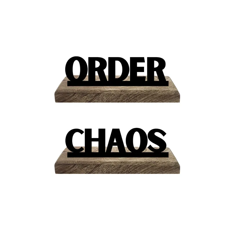 Order & Chaos Typography Showpiece - Set Of Two media 4