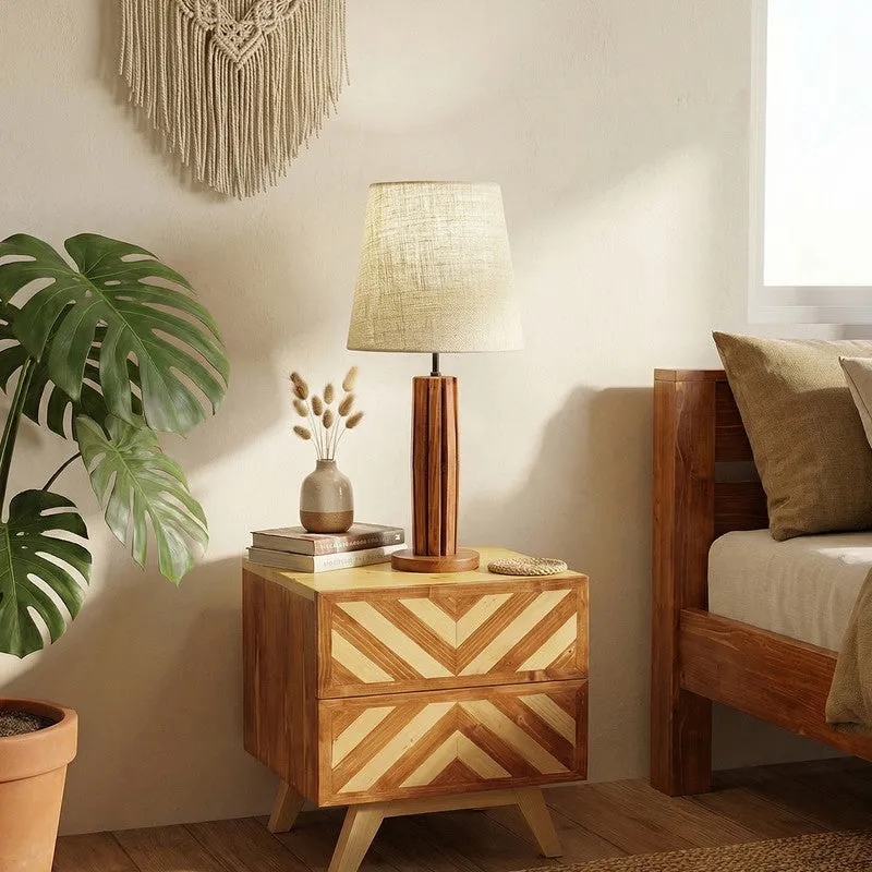 Neutral Nest Wooden Table Lamp media 3