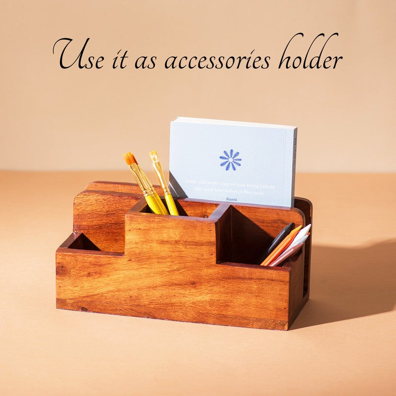 Oakra Wooden Cutlery Holder media 4
