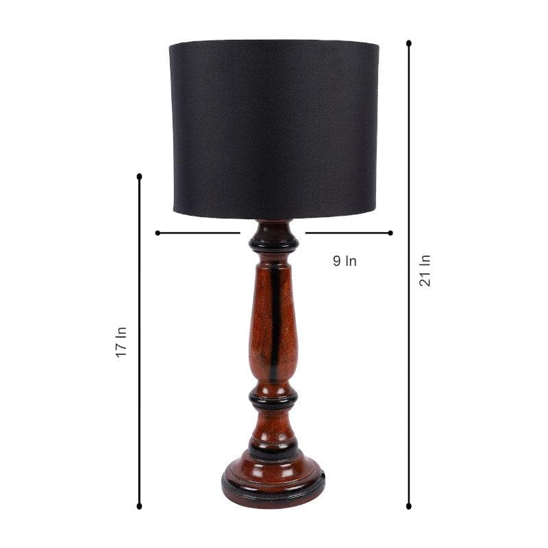 Blace Bona Fabric Table Lamp - Black,Brown media 6