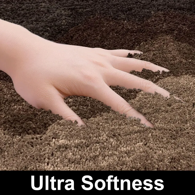 Soft Waves Microfiber Bath Mat - Brown media 4