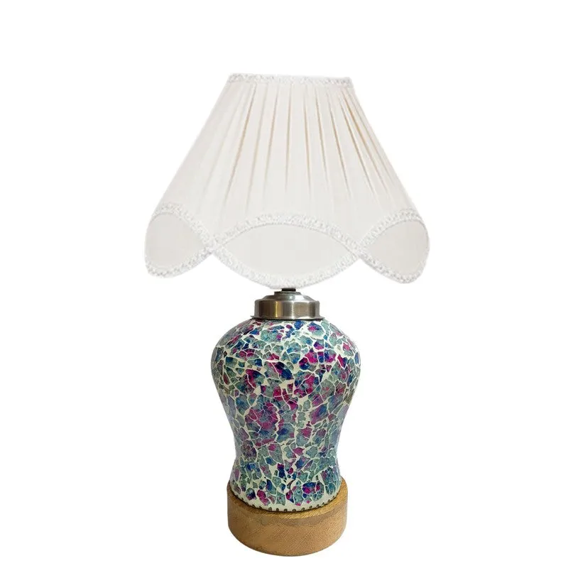 Floranisse Arc Pleated Wooden Table Lamp media 4