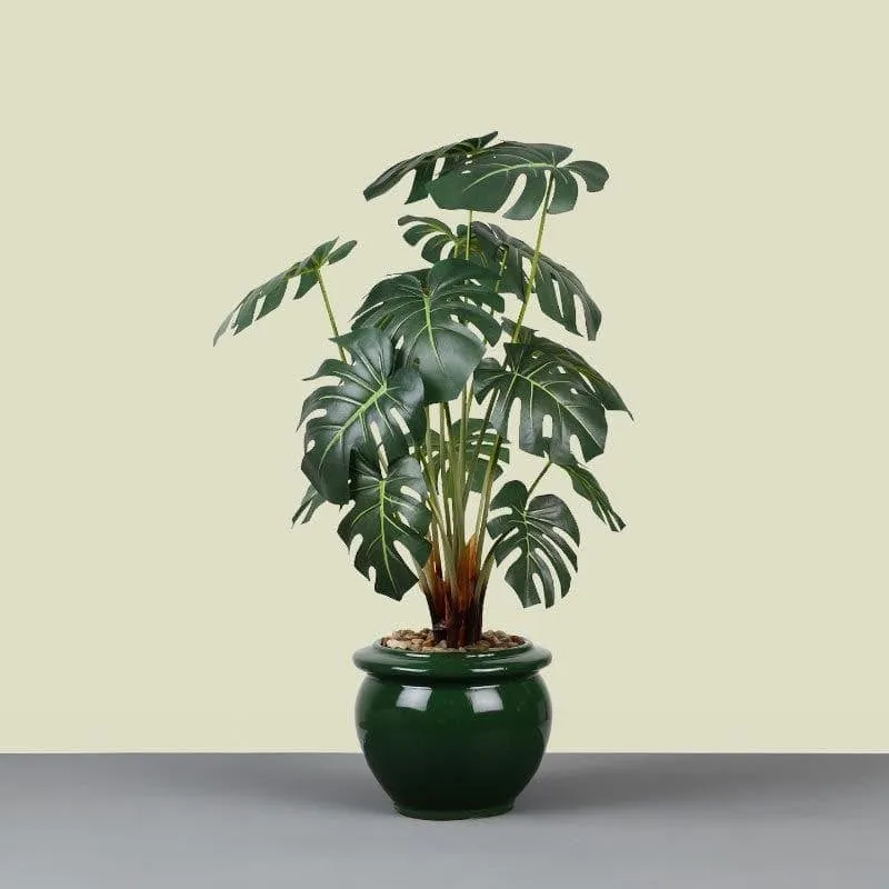 Faux Philodendron Bonsai In Ceramic Pot (59 cms) - Big media 1