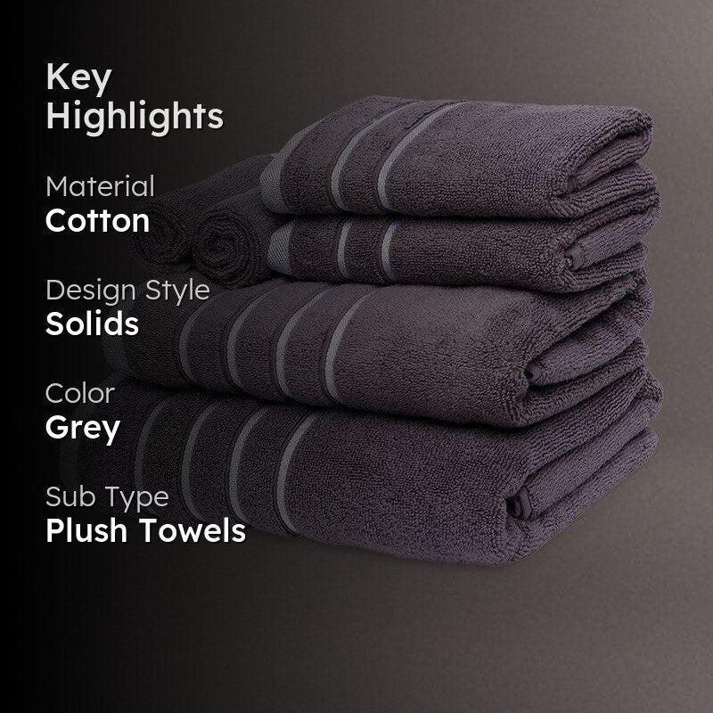 Grey Oh-so-soft Towel (Six Piece Set) media 2