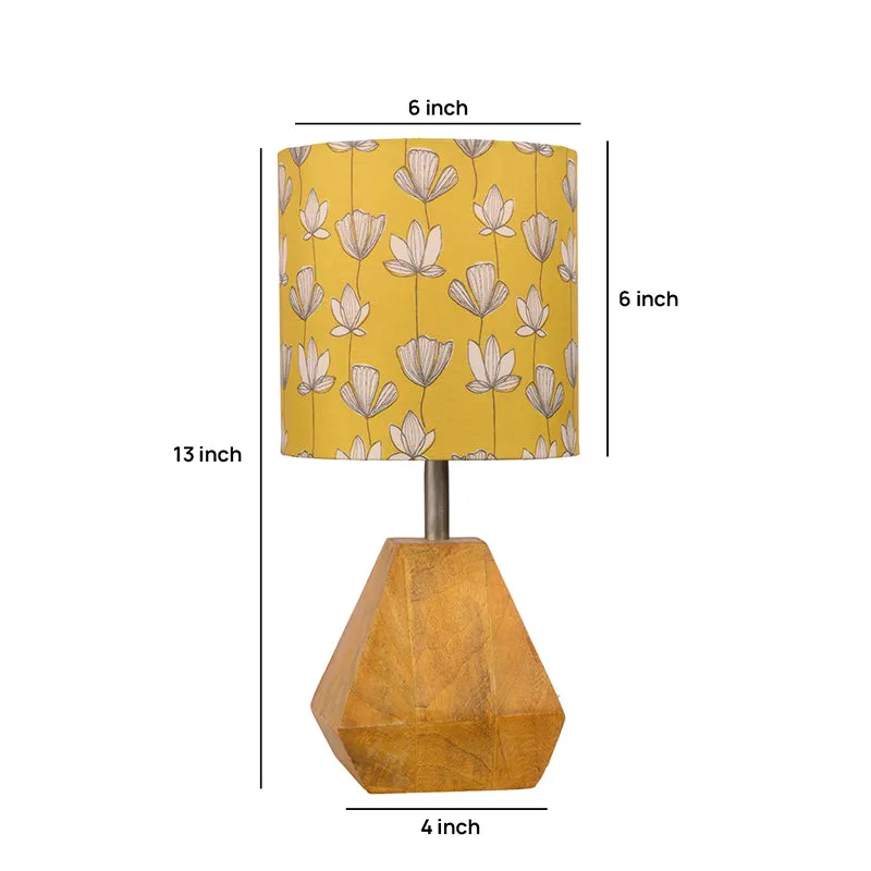 Flora Diamond Fabric Table Lamp - Yellow media 6