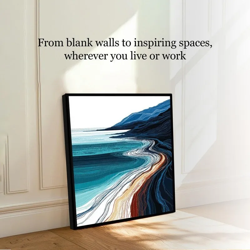 Costal Bliss Canvas Wall Art With Frame media 6
