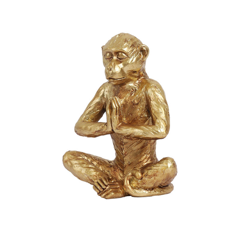 Meditating Monkey Showpiece media 8