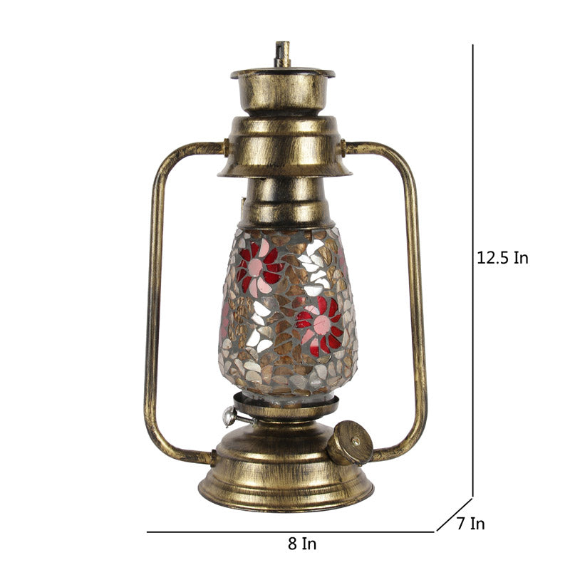Phoolkari Mosaic Lantern Iron Table Lamp media 6
