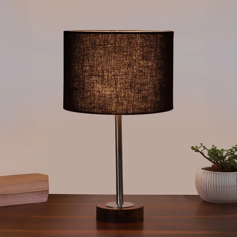 Cotin I Rodin Wooden Table Lamp - Black,Silver,Brown media 2